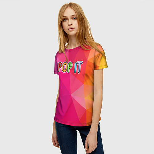 Женская футболка POP IT ПОП ИТ Z / 3D-принт – фото 3