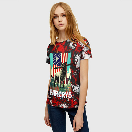 Женская футболка Farcry5 / 3D-принт – фото 3
