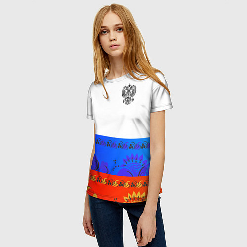 Женская футболка Russia 3 / 3D-принт – фото 3