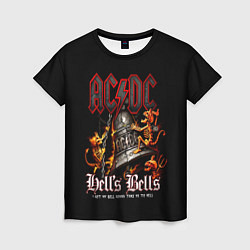 Футболка женская ACDC Hells Bells, цвет: 3D-принт