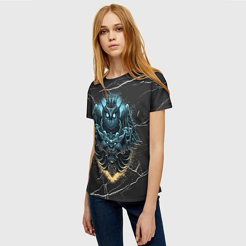 Женская футболка Owl king / 3D-принт – фото 3