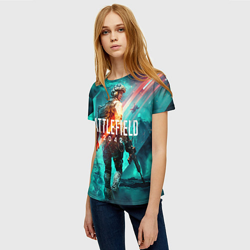 Женская футболка Баттлфилд 2042 / 3D-принт – фото 3