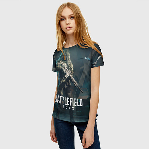 Женская футболка BATTLEFIELD 2042 Батлфилд / 3D-принт – фото 3
