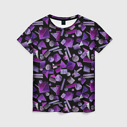 Футболка женская Геометрический фиолетовый, цвет: 3D-принт
