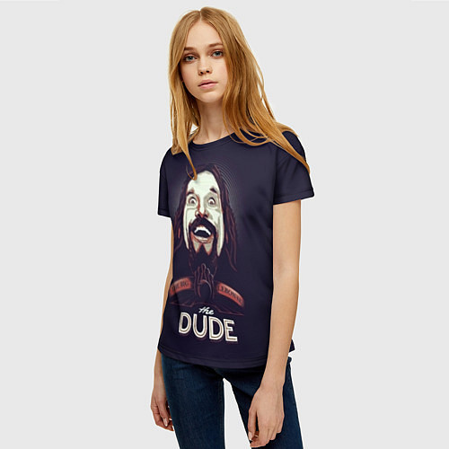 Женская футболка Большой Лебовский The Dude / 3D-принт – фото 3