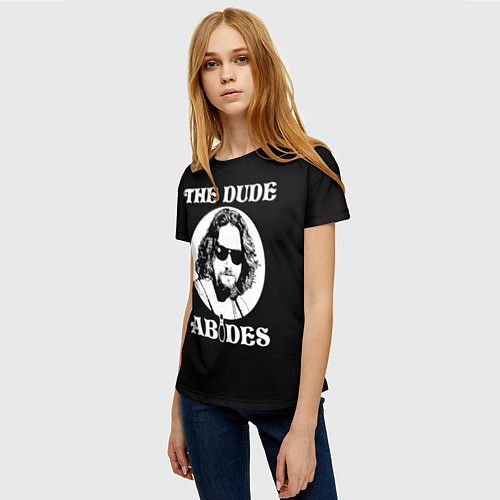 Женская футболка The dude ABIDES / 3D-принт – фото 3