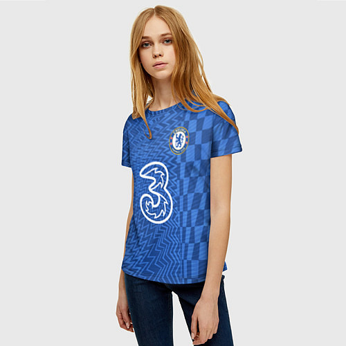 Женская футболка Домашняя форма Челси 20212022 / 3D-принт – фото 3