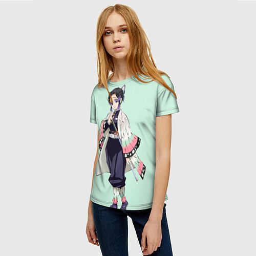 Женская футболка Шинобу Кочо, Столб Насекомого / 3D-принт – фото 3