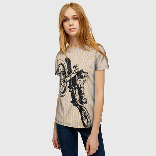 Женская футболка Эндуро Кросс / 3D-принт – фото 3