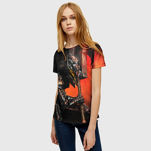 Женская футболка БЕРСЕРК оранжевый / 3D-принт – фото 3