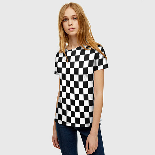 Женская футболка Шахматист / 3D-принт – фото 3