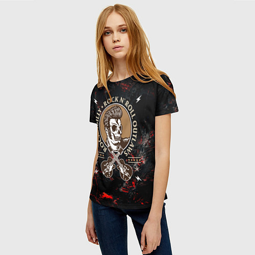 Женская футболка Элвис Пресли Rock n roll / 3D-принт – фото 3