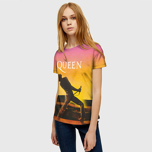 Женская футболка Queen Freddie Mercury Z / 3D-принт – фото 3