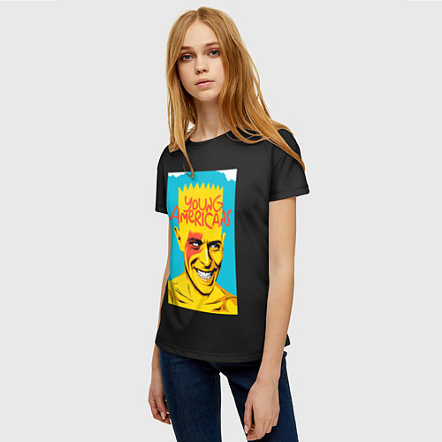 Женская футболка Bart x Bowie / 3D-принт – фото 3
