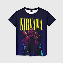 Футболка женская Nirvana Neon, цвет: 3D-принт