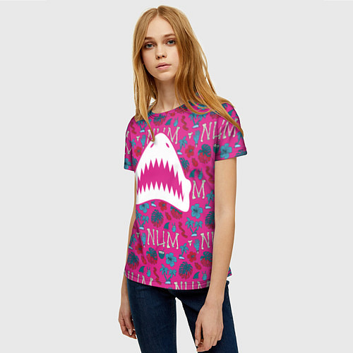 Женская футболка King Shark Num Num Num / 3D-принт – фото 3