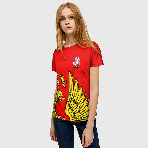 Женская футболка Двуглавый орел Россия орел / 3D-принт – фото 3