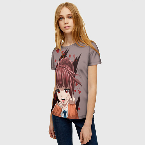 Женская футболка Аниме-вампир / 3D-принт – фото 3