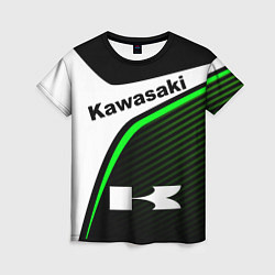 Футболка женская KAWASAKI КАВАСАКИ SPORT, цвет: 3D-принт