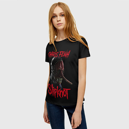 Женская футболка CHRIS FENH SLIPKNOT СЛИПКНОТ Z / 3D-принт – фото 3