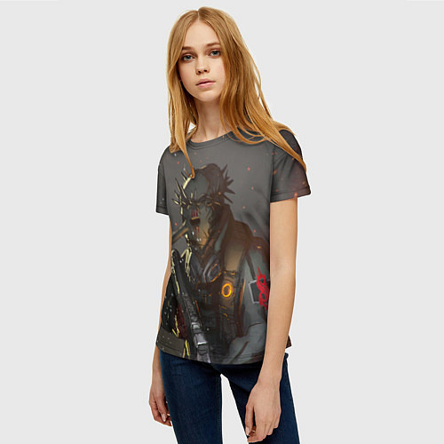 Женская футболка CHRIS FEHN SLIPKNOT СЛИПКНОТ Z / 3D-принт – фото 3