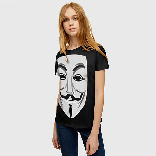 Женская футболка Guy Fawkes / 3D-принт – фото 3