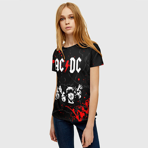Женская футболка AC DC HIGHWAY TO HELL / 3D-принт – фото 3