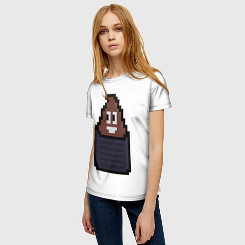 Женская футболка Смешная какашка / 3D-принт – фото 3