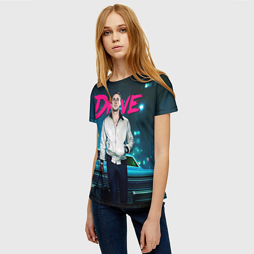 Женская футболка Райан Гослинг Драйв / 3D-принт – фото 3