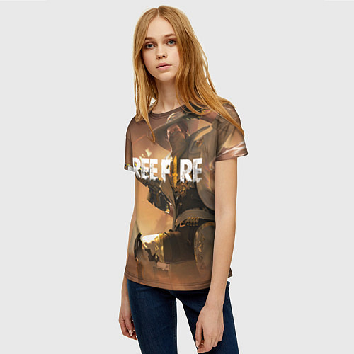 Женская футболка FREE FIRE / 3D-принт – фото 3