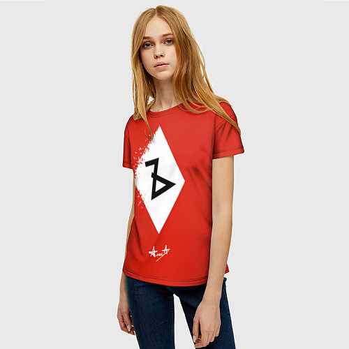 Женская футболка Алиса Ъ «Твёрдый знак» / 3D-принт – фото 3