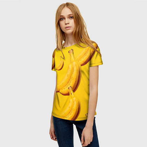 Женская футболка Банановый рай / 3D-принт – фото 3