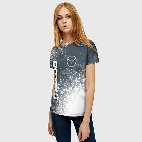 Женская футболка Мазда - Спрей / 3D-принт – фото 3