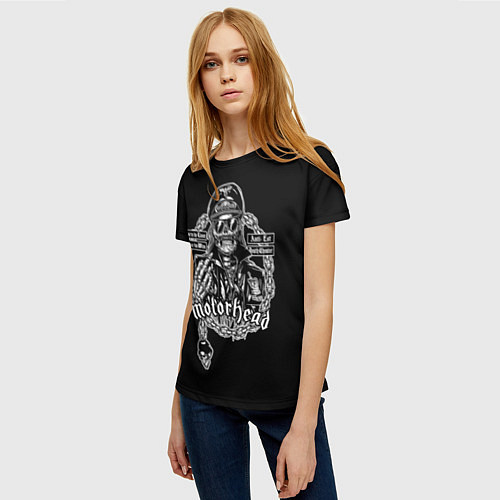 Женская футболка Скелет Лемми / 3D-принт – фото 3