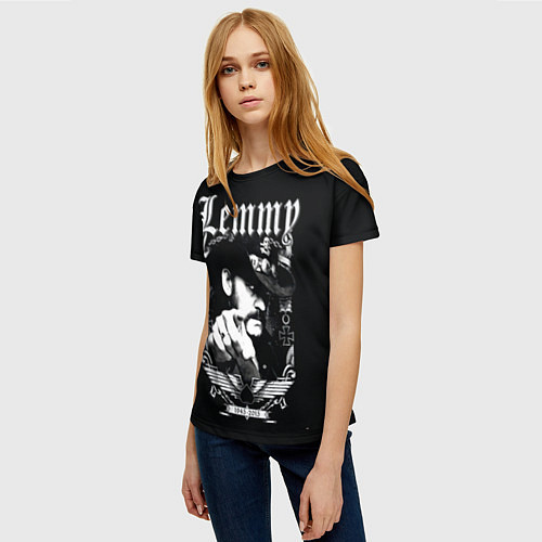 Женская футболка RIP Lemmy / 3D-принт – фото 3