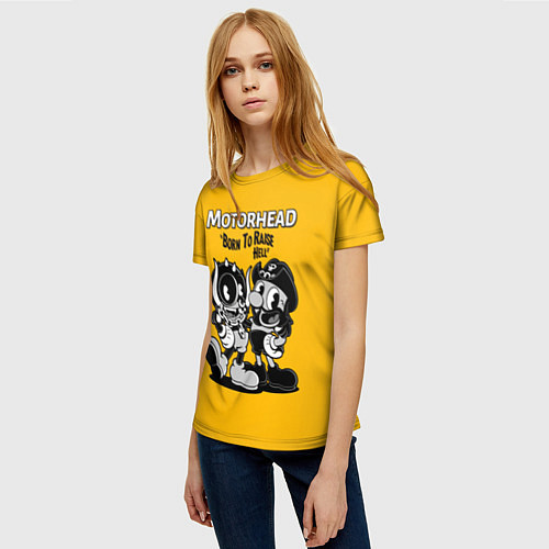Женская футболка Motorhead x Cuphead / 3D-принт – фото 3