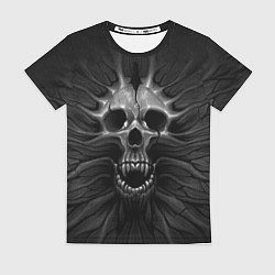 Футболка женская ЧЕРЕП С КЛЫКАМИ, цвет: 3D-принт