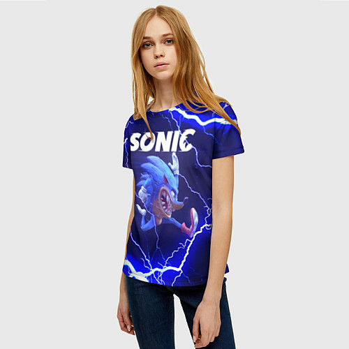 Женская футболка SONIC СОНИК Z / 3D-принт – фото 3