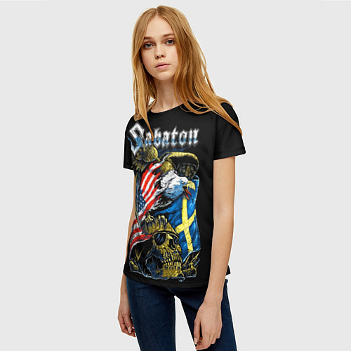 Женская футболка Sabaton / 3D-принт – фото 3
