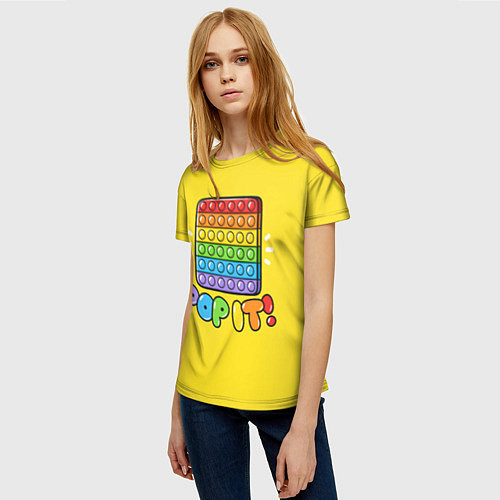 Женская футболка POP IT ИГРУШКА / 3D-принт – фото 3
