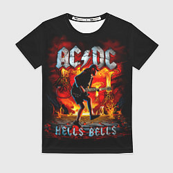 Футболка женская ACDC HELLS BELLS, цвет: 3D-принт