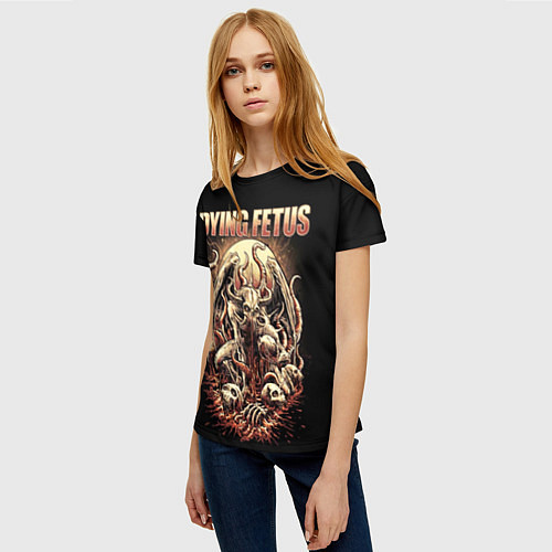 Женская футболка Dying Fetus / 3D-принт – фото 3