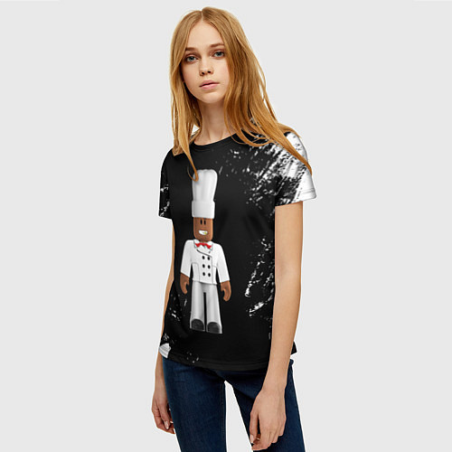 Женская футболка ROBLOX РОБЛОКС LOGO спина Z / 3D-принт – фото 3