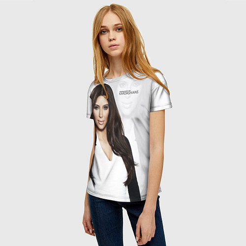 Женская футболка Ким Кардашьян / 3D-принт – фото 3