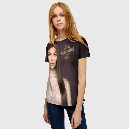 Женская футболка Ким Кардашьян / 3D-принт – фото 3