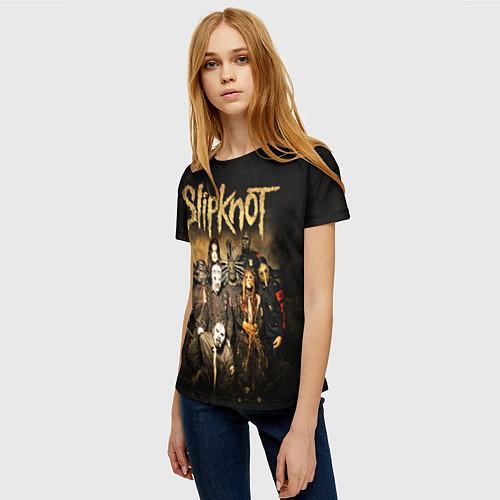 Женская футболка Slipknot / 3D-принт – фото 3