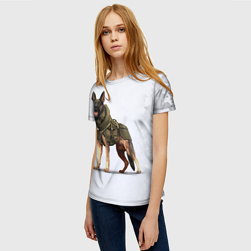 Женская футболка Служебная собака К9 K9 / 3D-принт – фото 3