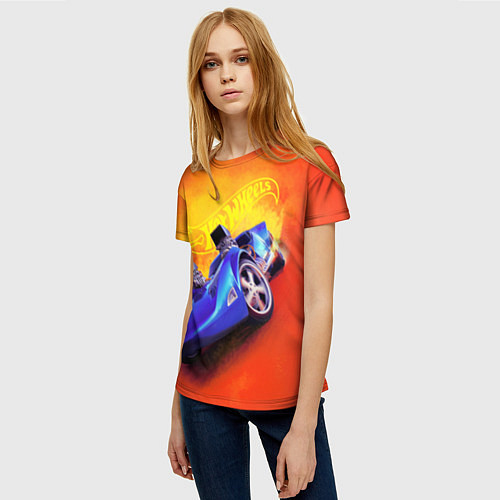 Женская футболка Hot Wheels Хот Вилс / 3D-принт – фото 3