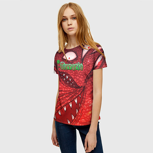 Женская футболка Terraria Wall of Flesh / 3D-принт – фото 3
