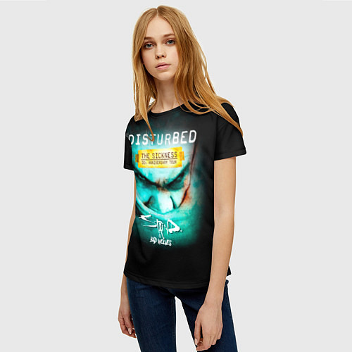 Женская футболка The Sickness - Disturbed / 3D-принт – фото 3